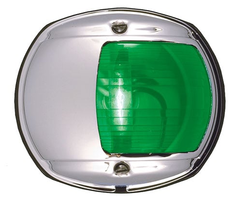 Perko Chrome Side Light 12V-Green