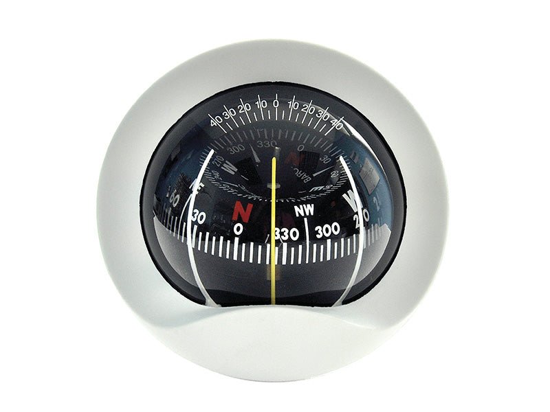 Bulkhead Compass 85mm White C9 - 0031 - Steveston Marine and Hardware