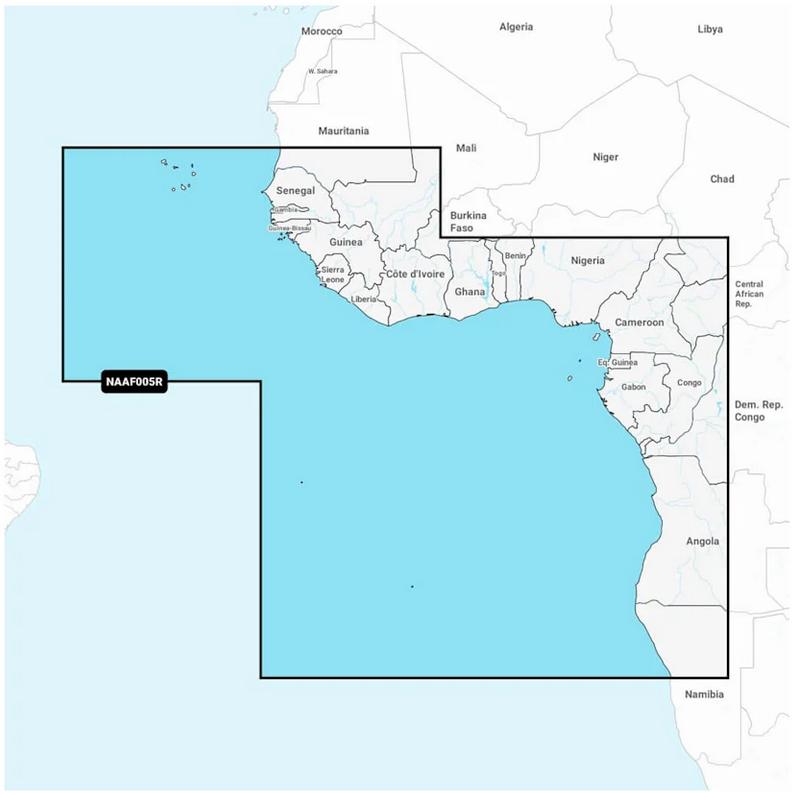 Navionics+ - Africa, West - Marine Charts, MicroSD/SD