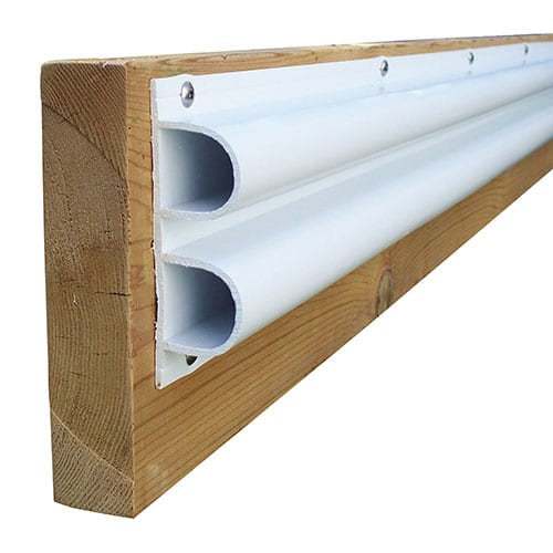 Dock Edge Double "D" Profile 8' White