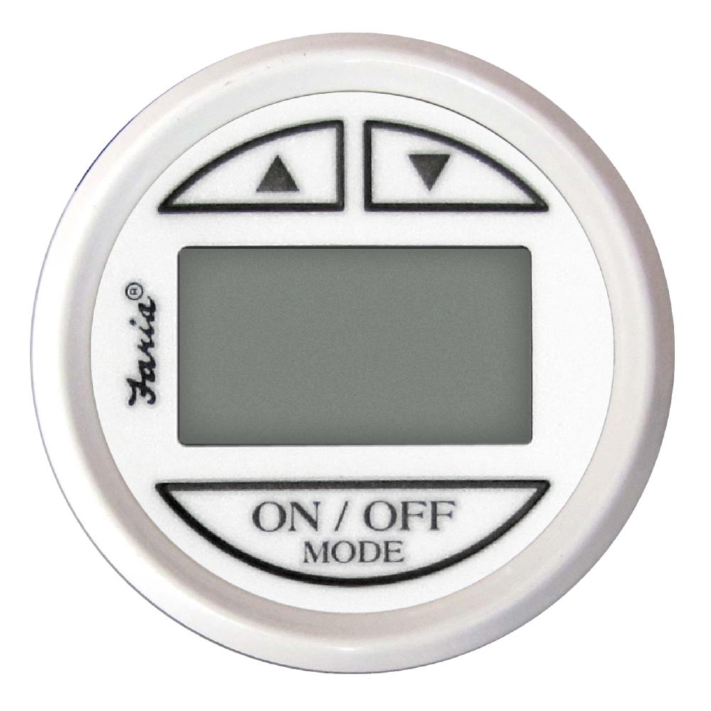 Faria Dress White Series Depth Sounder (Thru-Hull Mounted Transducer) - 13194
