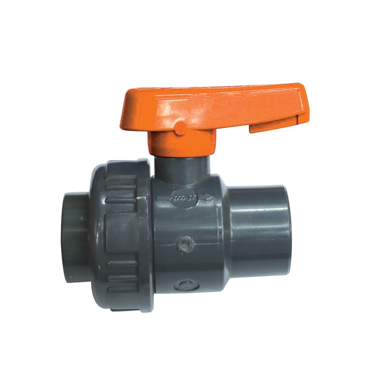 Lalizas Ball Valve 1", Single Union, BSPP, Plastic, Orange
