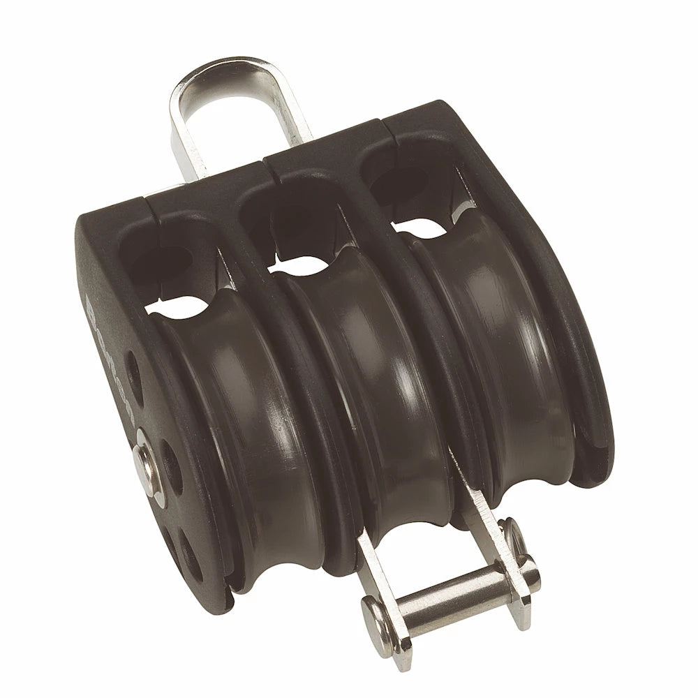 Barton Size 3 45mm Plain Bearing Pulley Block Triple With Fixed Eye