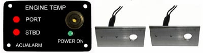 Aqualarm Engine Temp Monitor Twin 12V
