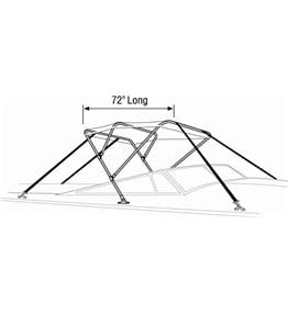 Attwood 3-Bow Frame Alum 72 L 68 -74 W