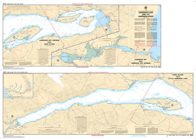 Chart 3061 - Harrison Lake and/et Harrison River