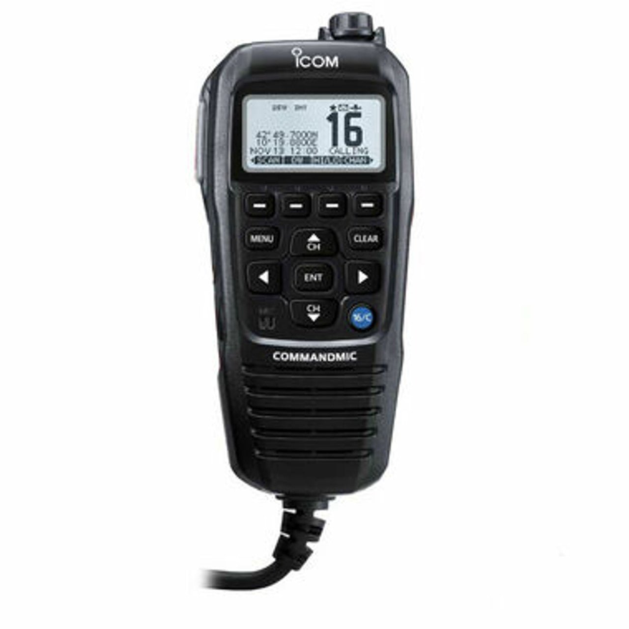 Icom HM195GB Command Mic IV Black - Steveston Marine and Hardware