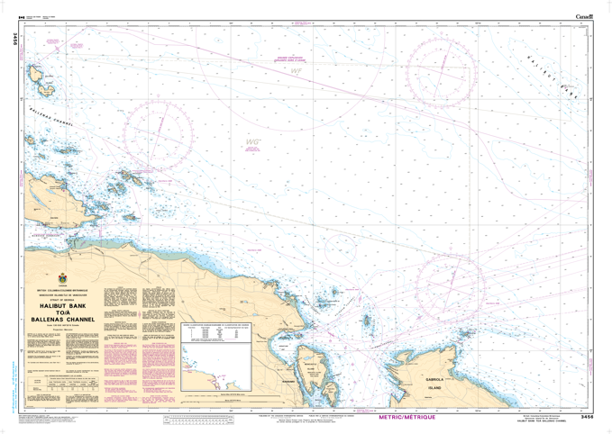 Chart 3456 - Halibut Bank to/à Ballenas Channel