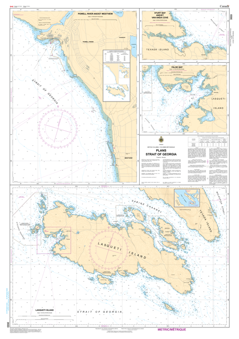 Chart 3533 - Plans - Strait of Georgia - Steveston Marine and Hardware