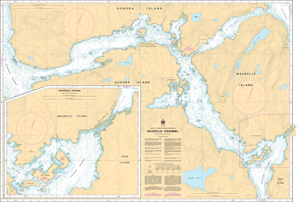 Chart 3537 - Okisollo Channel - Steveston Marine and Hardware