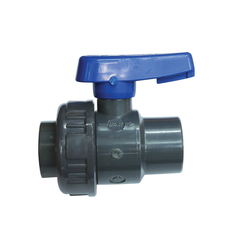 Lalizas Ball Valve 1'', Single Union BSPT, Plastic, Grey