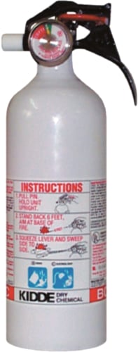 Kidde Marine White Fire Extinguisher 5-BC w/ Gauge