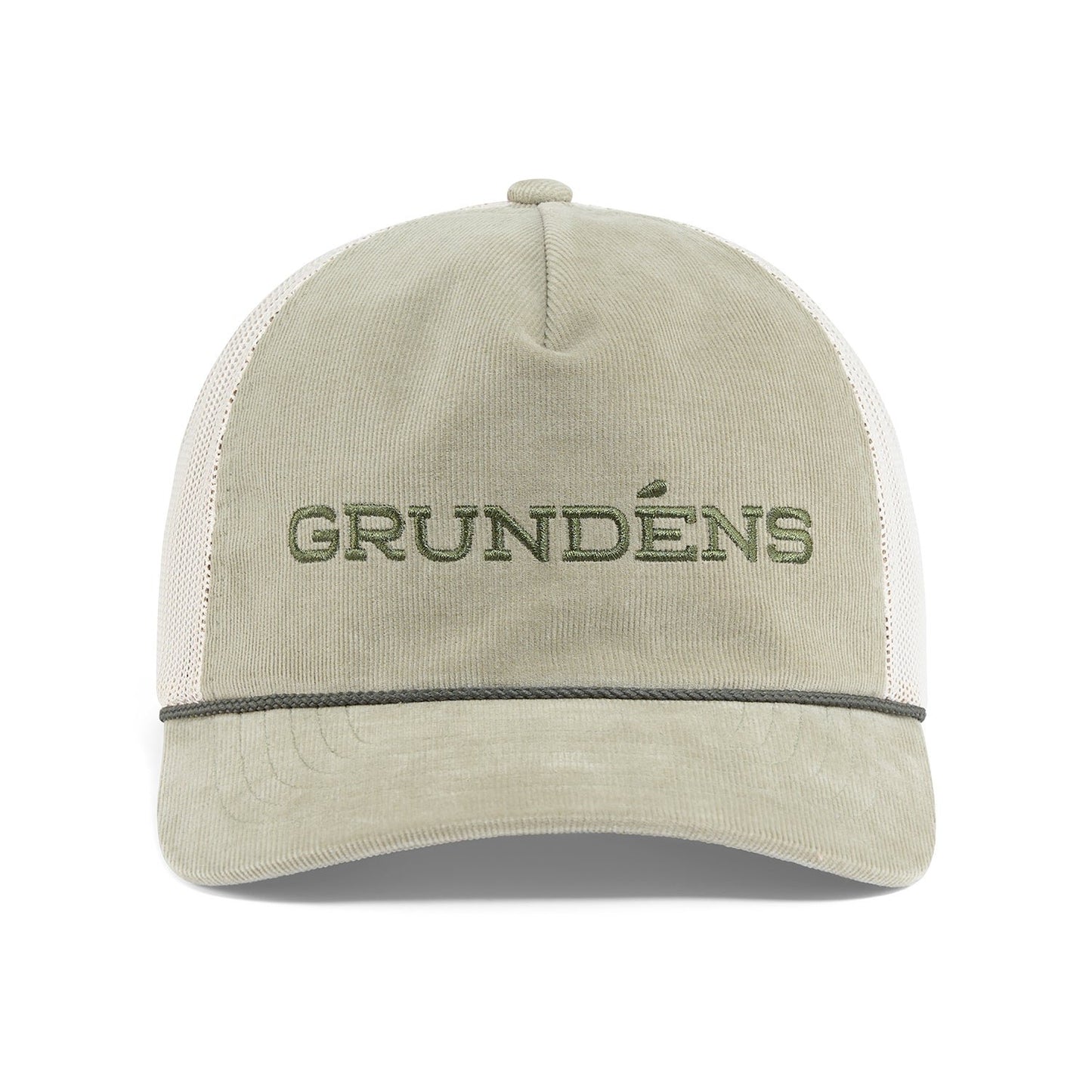 Grundens Cord Wordmark Trucker - Light Olive - One Size