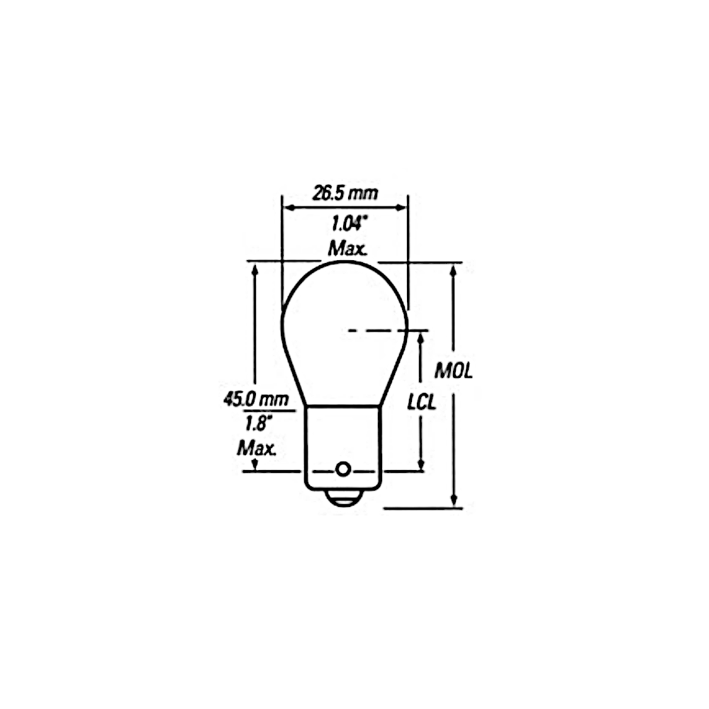 Ancor Single Contact Bayonet Base Bulb (521156)