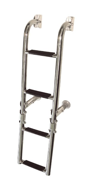 Lalizas Foldable Ladder, 1+2 steps, Inox 316, 90?, L760xW205mm
