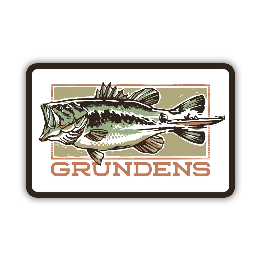 Grundens Off to the Races Sticker (70118)