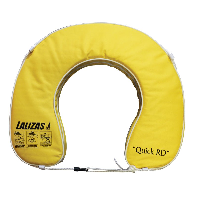 Lalizas Horseshoe Lifebuoy ''Quick RD'', 142N, Yellow - Steveston Marine and Hardware