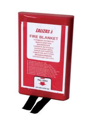 Lalizas Fire Blanket 39 3/8'' x 39 3/8'' (100x100cm) in a PVC Case - Steveston Marine and Hardware