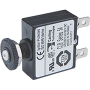 Blue Sea Systems Push Button Reset Only Quick Connect Circuit Breaker - 5 Amps - 7052