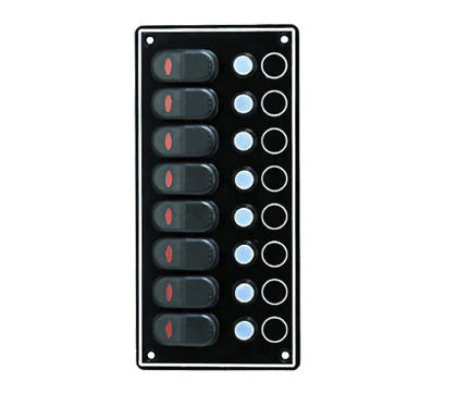 Victory Switch Panel Black, 8X15A Breaker - AA10087