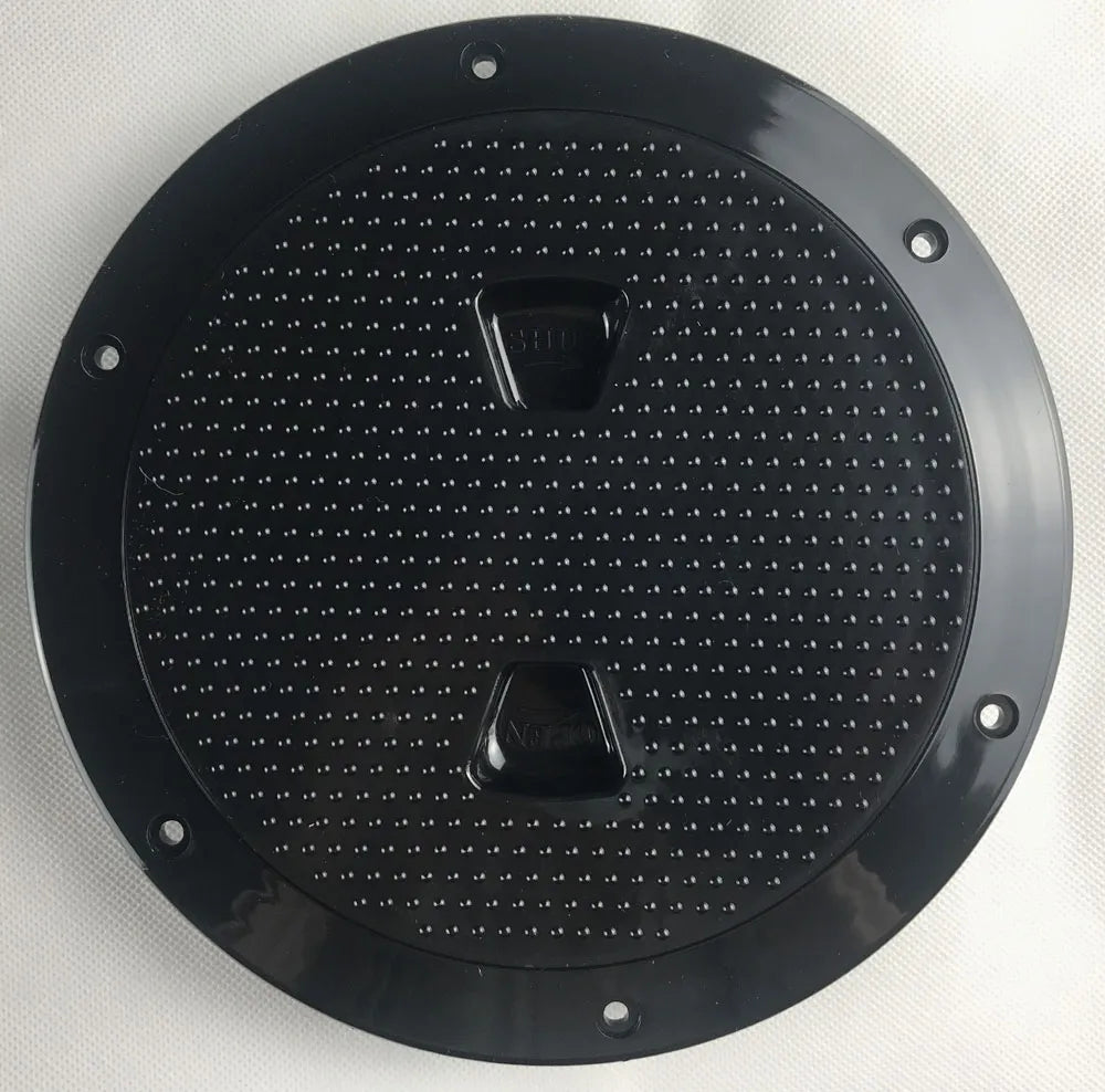Beckson 6 Screw Out Deck Plate-Black