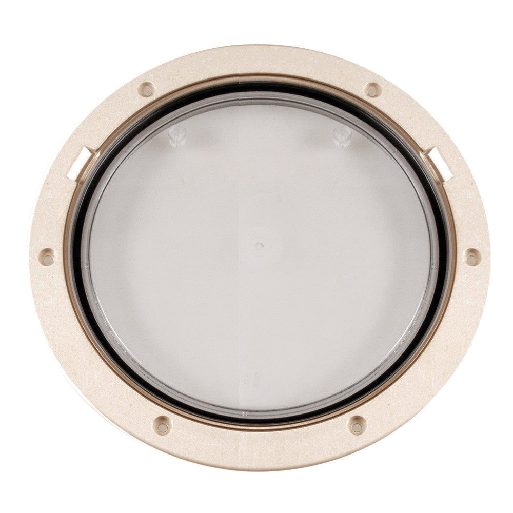 Beckson 8 Pry Out Deck Plate-Beig/Clr
