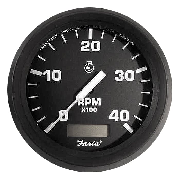 Faria Tachometer with Hourmeter 3000 RPM Euro - 32831