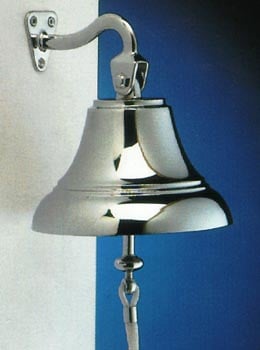 BELL,SHIP'S,CHROME 6" FIXED SWIVEL MOUNT 150mm - Steveston Marine and Hardware