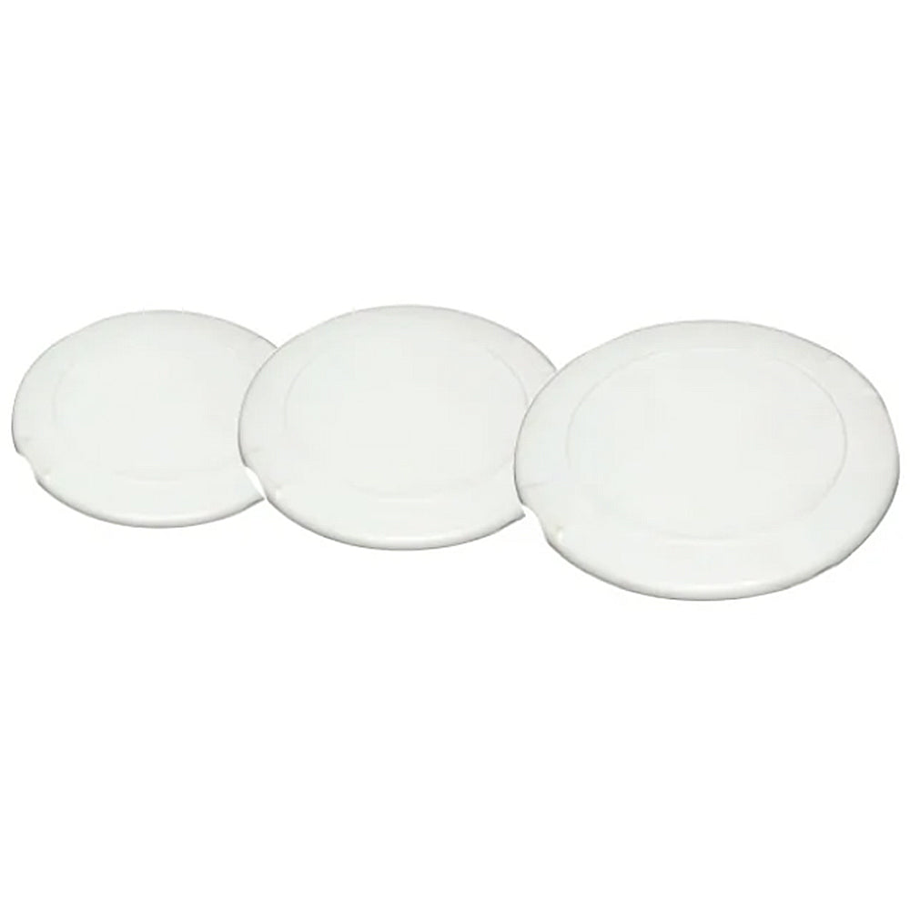 HMG Flat Top Deck Plate 4" White - 505-105