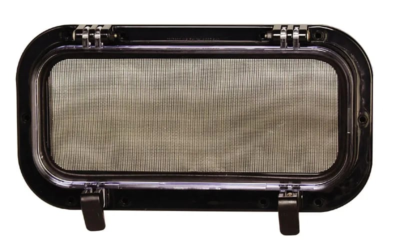 Beckson Portlight Sd 5"X12"X1" Blk/Smoked