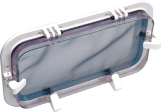 Beckson Portlight Sd 7"X14"X1"White/Clear