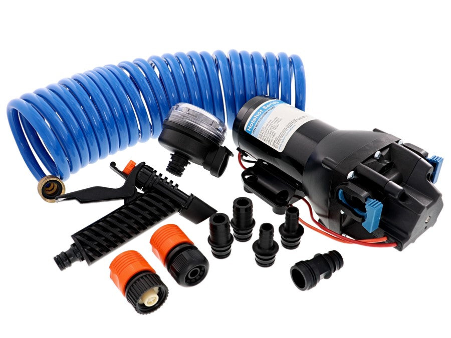 ITT Jabsco HotShot HD4 Washdown Pump Kit With Hose 12V 4GPM 60PSI