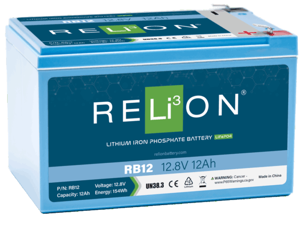 RELiON Deep Cycle Batteries - RB12 12V 12Ah Lithium Battery