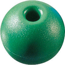 Parrel Bead,1-1/4" Green. 1/4"Hole