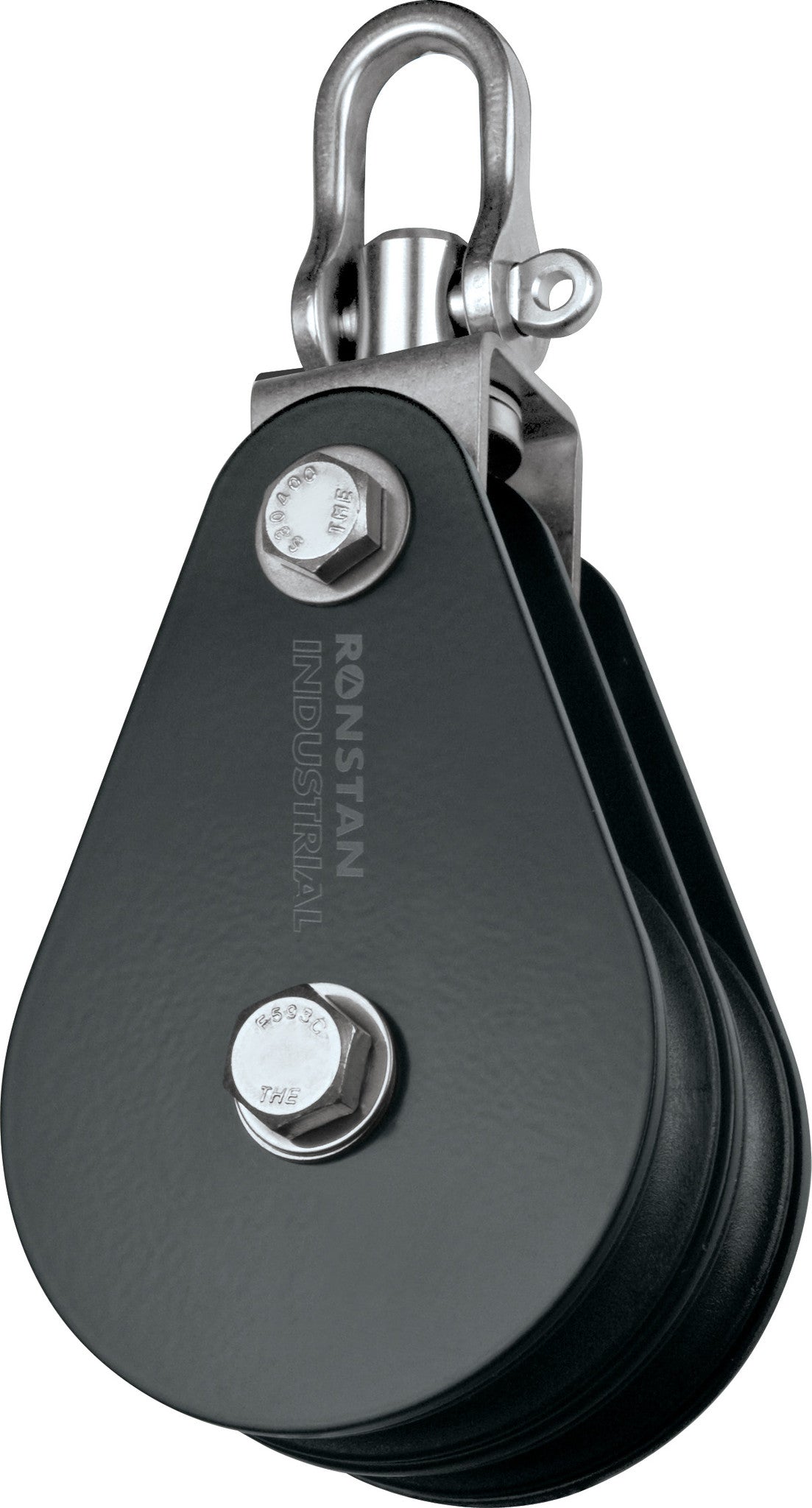 Industrial Block,Double,. 75mm Sheave,Swivel Shackl
