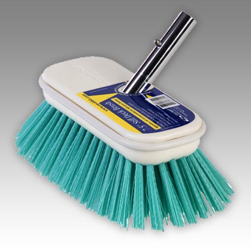Swobbit Brush 7.5" Poly Black Stiff Grn - Steveston Marine and Hardware