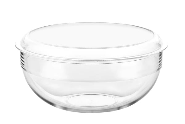 Palm Unbreakable Salad Bowl With White Lid