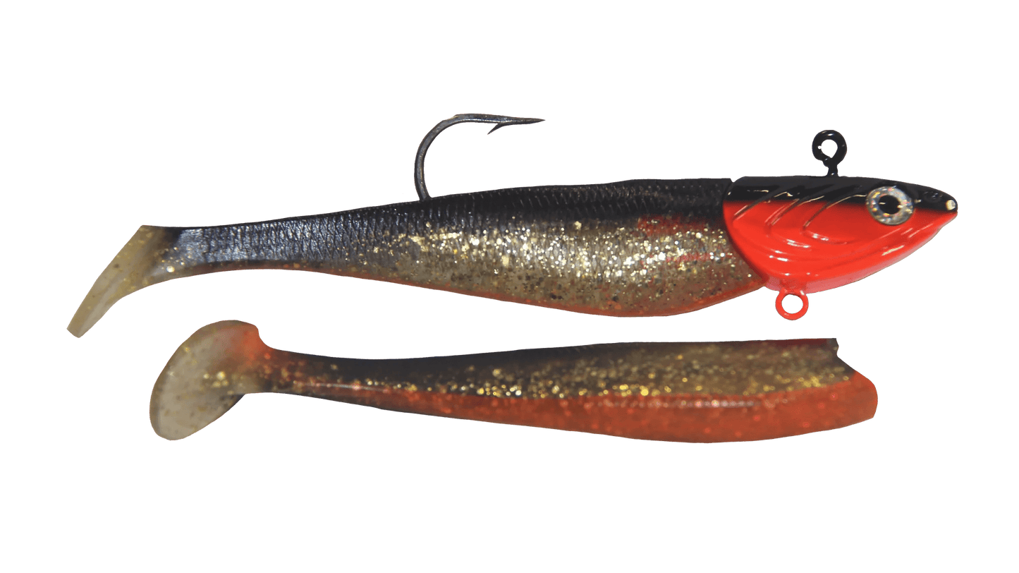 Lighthouse 4oz Mega Bite Swim Tail Jigs Super Lure Rum and Coke 2 pcs - Steveston Marine and Hardware