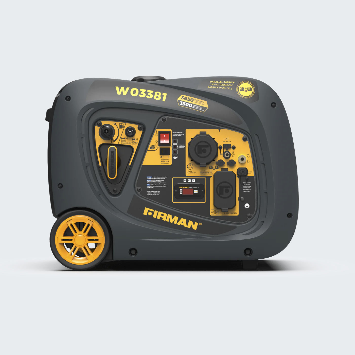 Firman Gas Inverter Portable Generator Whisper Series 3650W - W03381