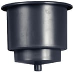 Beckson Glass Holder Blk W/Chrome Rim