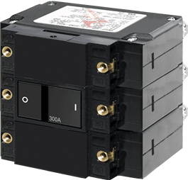 Blue Sea Systems C - Series Flat Rocker Circuit Breaker - Triple Pole 300A - 7554 - Steveston Marine and Hardware