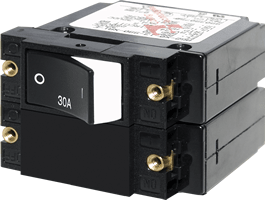 Blue Sea Systems A - Series Raised Rocker Circuit Breaker - Double Pole 30A - 7574 - Steveston Marine and Hardware