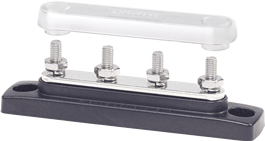Blue Sea Systems Common 100A Mini BusBar - 4 Gang with Cover - 2315 - Steveston Marine and Hardware