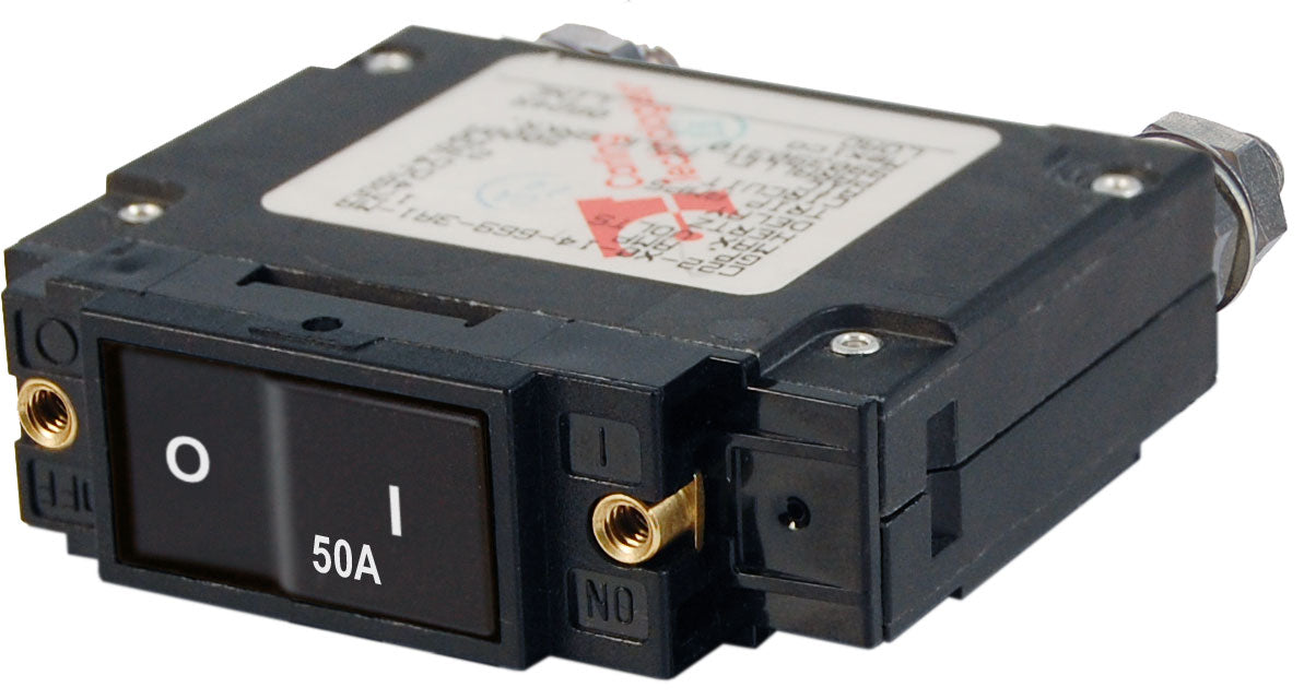 Blue Seas C-Series Flat Rocker Circuit Breaker - Single Pole 50A