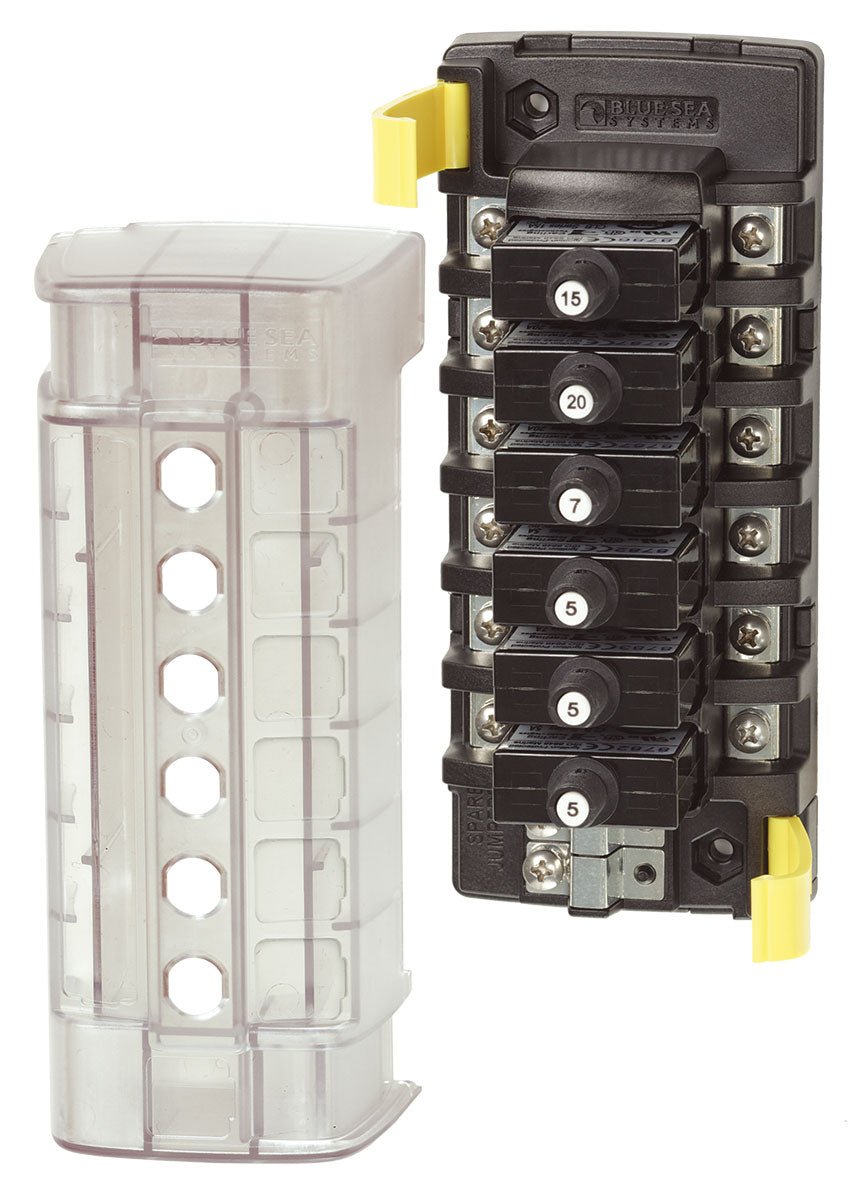 Blue Sea Systems ST CLB Circuit Breaker Block - 6 Independent Circuits - 5050 - Steveston Marine and Hardware