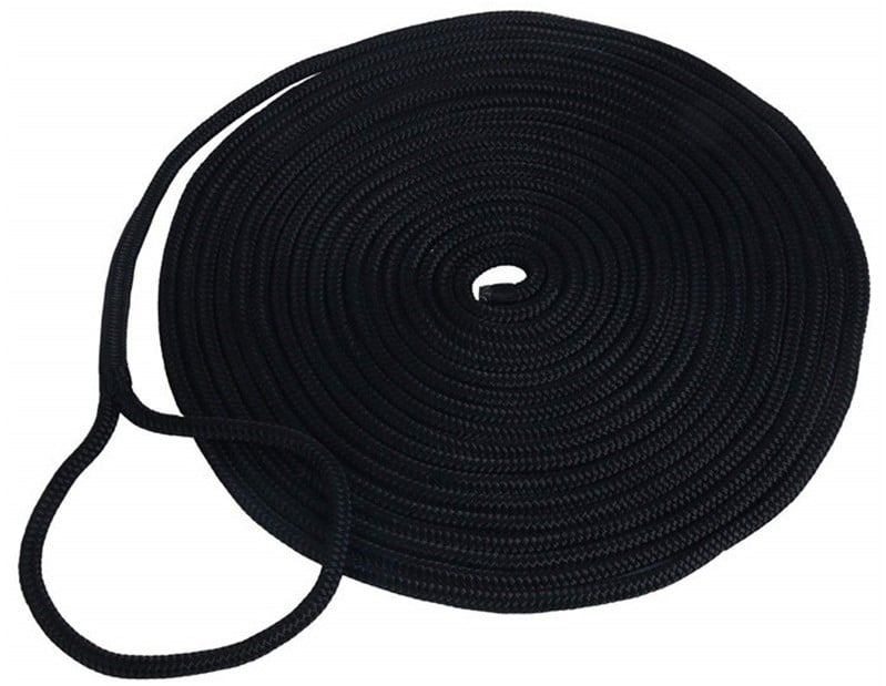 Mariner Dockline Double Braid - 5/8 x 35 - Black