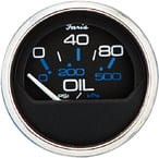 Faria Ches S/S Blk Fuel Level Gauge