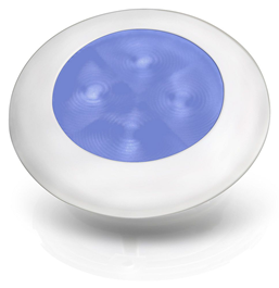 Hella Light 12V Led 4 Blue Rnd White Trim
