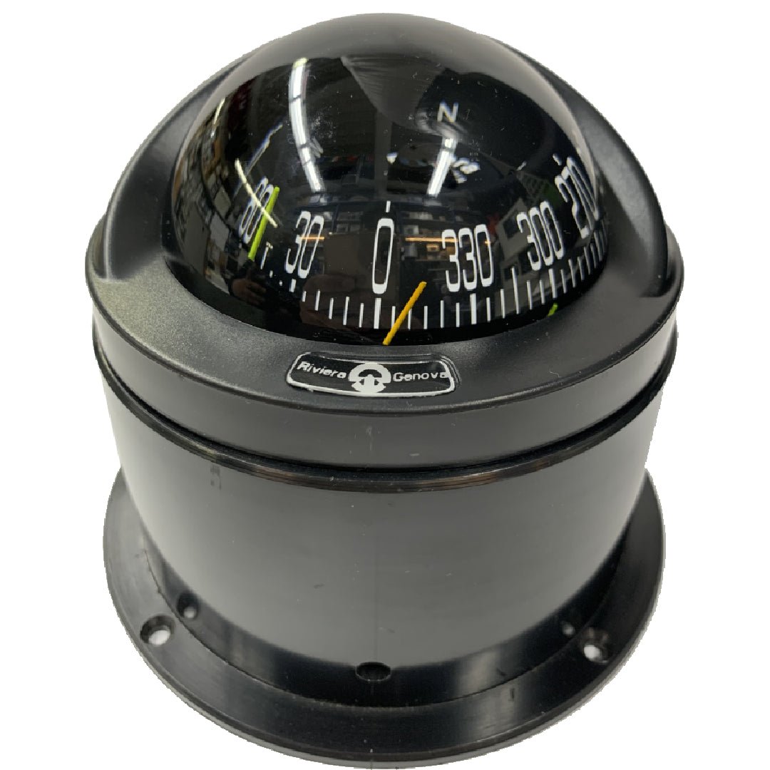 Riviera Idra Binnacle Mount Compass Black - Steveston Marine and Hardware