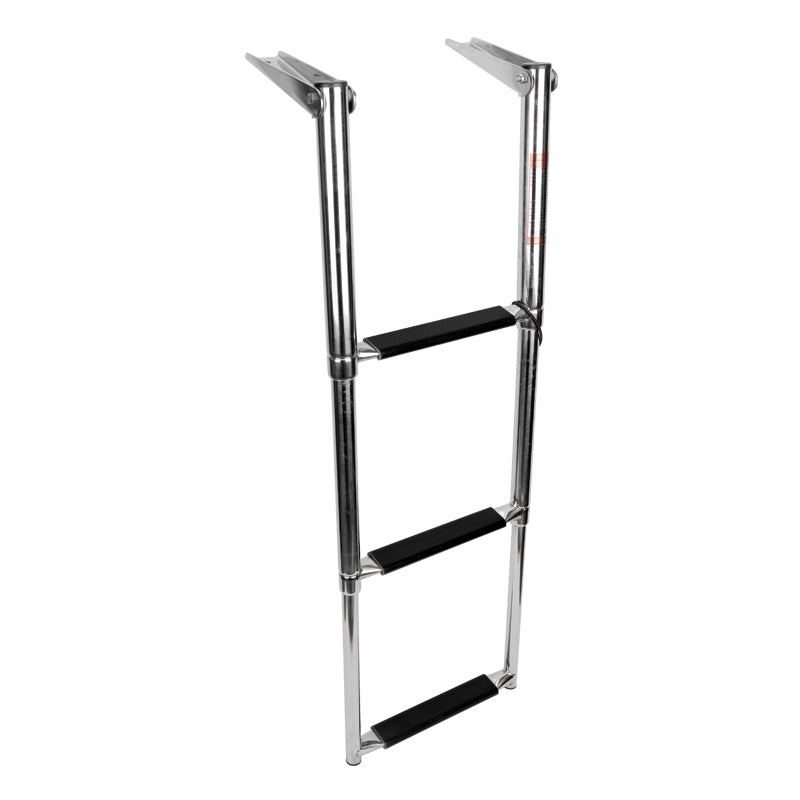 Telescopic Ladder, 3 steps, Inox 316, L875xW290mm - Steveston Marine and Hardware